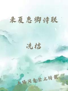 录夏惠卿诗联