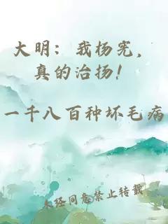 大明：我杨宪，真的治扬！